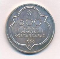 1990. 500Ft Ag "Mátyás király - Buda" T:BU halvány patina
Adamo EM114