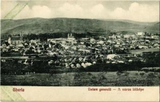 Szamosújvár, Gherla; látkép, vasútállomás. Kiadja A. Deacu Nr. 11. / general view with railway station