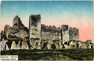 1917 Lippa, Lipova; Solymos vára. Kiadja Özv. Krivány Györgyné / Cetatea Soimos / castle ruins (EK)