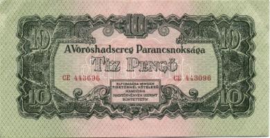 1944. "V.H." 1P (5x) benne kisebb képméret, 5P (1x), 10P (5x) benne 3x egymásutáni sorszám...