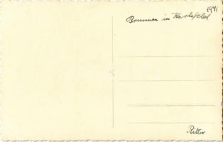 1941 Nagykárolyfalva, Károlyfalva, Karlsdorf, Banatski Karlovac; Brunnen / kerekes kút / well. photo