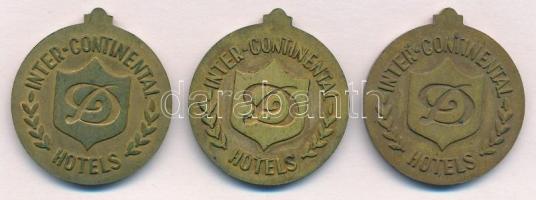 DN Budapest - Inter-Continental Hotels kétoldalas Br (3x) emlékérem (30mm) T:2