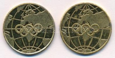 Csúcs Viktória (1934-1993) / KD 1972. "München Olimpia" aranyozott fém emlékérem (32 mm) +...