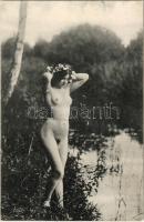 Vintage erotic nude lady. Künstler Akt-Studie (non PC)