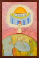 Pekáry jelzéssel: Mecset. Olaj, farost, keretben, 60×40 cm