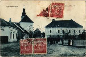 Simontornya, Erzsébet tér, templom. TCV card (Rb)