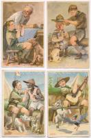 10 db RÉGI főleg használatlan Cserkész Levelezőlapok Kiadóhivatal cserkész motívumlap, Márton L. szi...