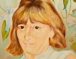 Kontuly jelzéssel: Női portré. Olaj, vászon, foltos, 60×40 cm