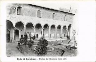 Grottaferrata, Badia, Portico del Bramante / abbey, archway (minor surface damage)