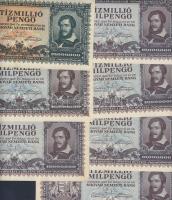 1945-46. 27db infla bankjegy, duplákkal T:II+,II