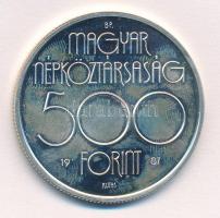 1987. 500Ft Ag "Nyári Olimpia - Szöul 1988" T:BU ujjlenyomat Adamo EM99