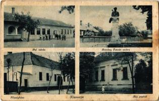 Kismarja, Református iskola és paplak, községháza, Bocskay István szobra (fa)