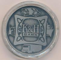1987. K&H Bank / Országos Kereskedelmi és Hitelbank Rt. 1987 Január 1. fém emlékérem (42mm) T:1-