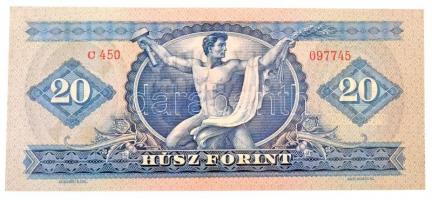 1949. 20Ft nyomdai papírráncok T:I,I-  
Hungary 1949. 20 Forint with printing creases C:UNC,AU 
Ad...