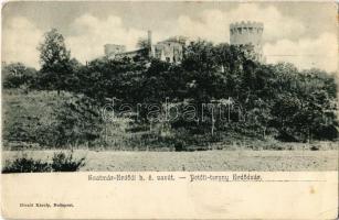 1915 Erdőd, Szatmár-Erdőd, Ardud; Petőfi torony, vár. Divald Károly / Cetatea / castle, tower (Rb)