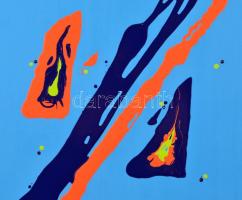 Czibor Ildikó (1969- ): Blupax. Akril, farost, jelzett, 70×50 cm