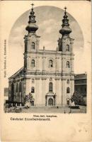Erzsébetváros, Dumbraveni; Római katolikus templom. Kiadja Scholtes A. / Catholic church (Rb)
