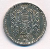 Monaco 1947. 20Fr Cu-Ni "III. Rainier" T:1-,2
Monaco 1947. 20 Francs Cu-Ni "Rainier ...