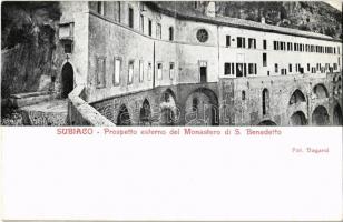 Subiaco, Prospetto esterno del Monastero di S. Benedetto / Monastery of St. Benedict
