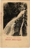 Szászkabánya, Németszászka, Sasca Montana; Malomvölgy, Nagy vízesés. Johann Lang kiadása / Grosser Wasserfall / waterfall in Cheile Susare (EK)