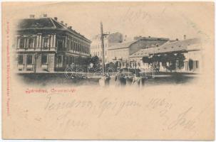 1901 Temesvár, Timisoara; Gyárváros, Coronini tér. Kiadja Polatsek / Fabric / square (ázott / wet damage)