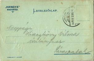 1913 Nagyenyed, Aiud; A nagyenyedi Hangya Szövetkezet levelezőlapja, rajta aláírások / Hangya cooperatives card with signatures (EK)