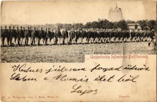 1904 Ungarische Infanterie Defilierung. Verlag von Alex J. Klein Nr. 36. / Austro-Hungarian K.u.K. military infantry parade (fl)