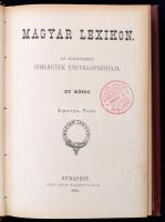 Magyar Lexikon. XV. kötet. Sopronya-Vezér. Bp.,1884, Gerő Lajos. Kiadói aranyozott egészvászon-kötés, kissé kopott borítóval.