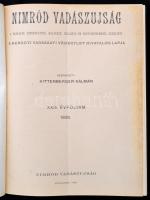 1936 Nimród vadászújság. A Nemzeti Vadászati Védegylet hivatalos lapja. XXIV. évf. 1-36 sz. 1936-os ...