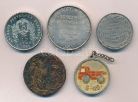 5db-os vegyes magyar és külföldi emlékérem tétel, közte 1981. 5L Cu-Ni-Zn "Bulgária 1300 éves&q...