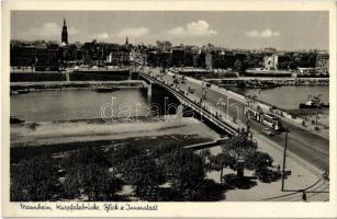 Mannheim, Kurpfalzbrücke, Innenstadt / city center, bridge, tram