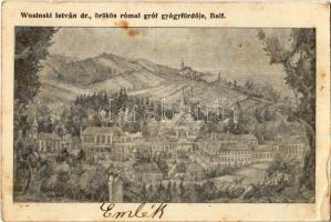 1918 Balf (Sopron), Dr. Wosinski István örökös római gróf gyógyfürdője (fl)