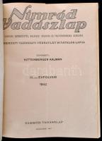 1942 Nimród vadászújság. A Nemzeti Vadászati Védegylet hivatalos lapja. XXX. évf. 1-36 sz. 1942-es t...