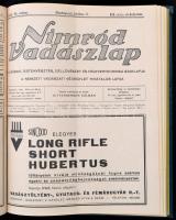 1942 Nimród vadászújság. A Nemzeti Vadászati Védegylet hivatalos lapja. XXX. évf. 1-36 sz. 1942-es t...
