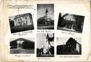 1941 Hercegszántó, Római katolikus templom, Vasútállomás, Görögkeleti ortodox templom, Római katolikus iskola és zárda, Karapancsai főhercegi vadászkastély (b)