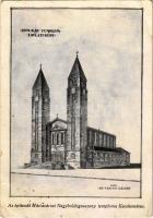 1947 Kecskemét, Római katolikus templom távlati képe. Az építendő Máriavárosi Nagyboldogasszony temploma. Dr. Fábián Gáspár építész (EB)