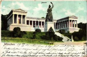 1901 München, Munich; Bavaria / statue, colonnade (worn corners)
