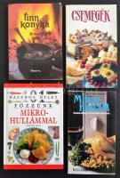 4 db szakácskönyv: A finn konyha, Mikrohullám szakácskönyv és kezelési útmutató, Csemegék, 101 hasznos ötlet, főzzünk mikrohullámmal