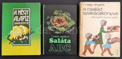 3 db szakácskönyv: A négy alapíz szakácskönyve, A család szakácskönyve, Saláta ABC