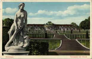 Potsdam, Sanssouci, Terrassen mit Venus / palace, terraces, statue