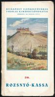 1939 Budapest székesfőváros iskolai kirándulóvonatai   26.: Rozsnyó-Kassa. Bp., 1939, Bp. házinyomdája, 19+1 p.+ 2 térkép. Kiadói papírkötés, a borító elvált.