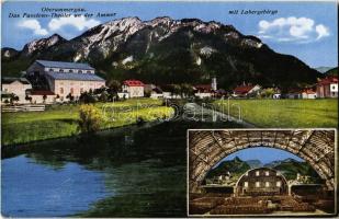 Oberammergau, Das Passionstheater an der Ammer mit Labergebirge / general view, passion play theatre, mountain, theatre interior