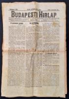 1916 november 28. A Budapesti Hírlap Ferenc József haláláról -. parlamenti gyász beszámoló száma