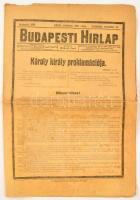 1916 november 23. A Budapesti Hírlap IV. Károly Népeimhez c. proklamációjáról beszámoló száma