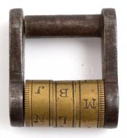 XIX. sz. Betűzár. Megfejtendő kóddal. 3x3 cm