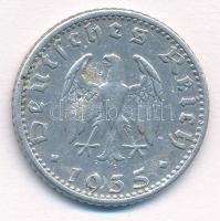 Német Harmadik Birodalom 1935G 50pf Al T:2
German Third Reich 1935G 50 Pfennig Al C:XF