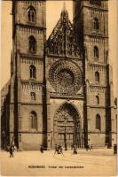 Nürnberg, Portal der Lorenzkirche / church, portal