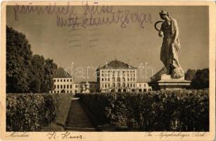 München, Munich; Im Nymphenburger Park / palace, park, statue (EK)