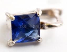 Kék církonnal foglalt ezüst fülbevalópár 4,1g