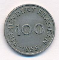 NSZK / Saar-vidék 1955. 100Fr Ni T:2 FRG / Saarland 1995. 100 Franken Ni C:XF Krause KM#4